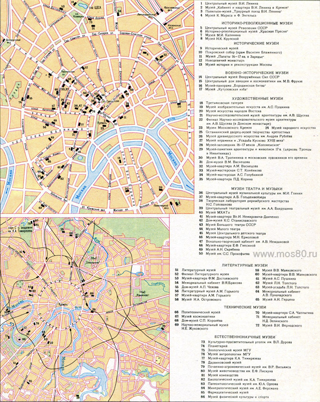 Карта музеев